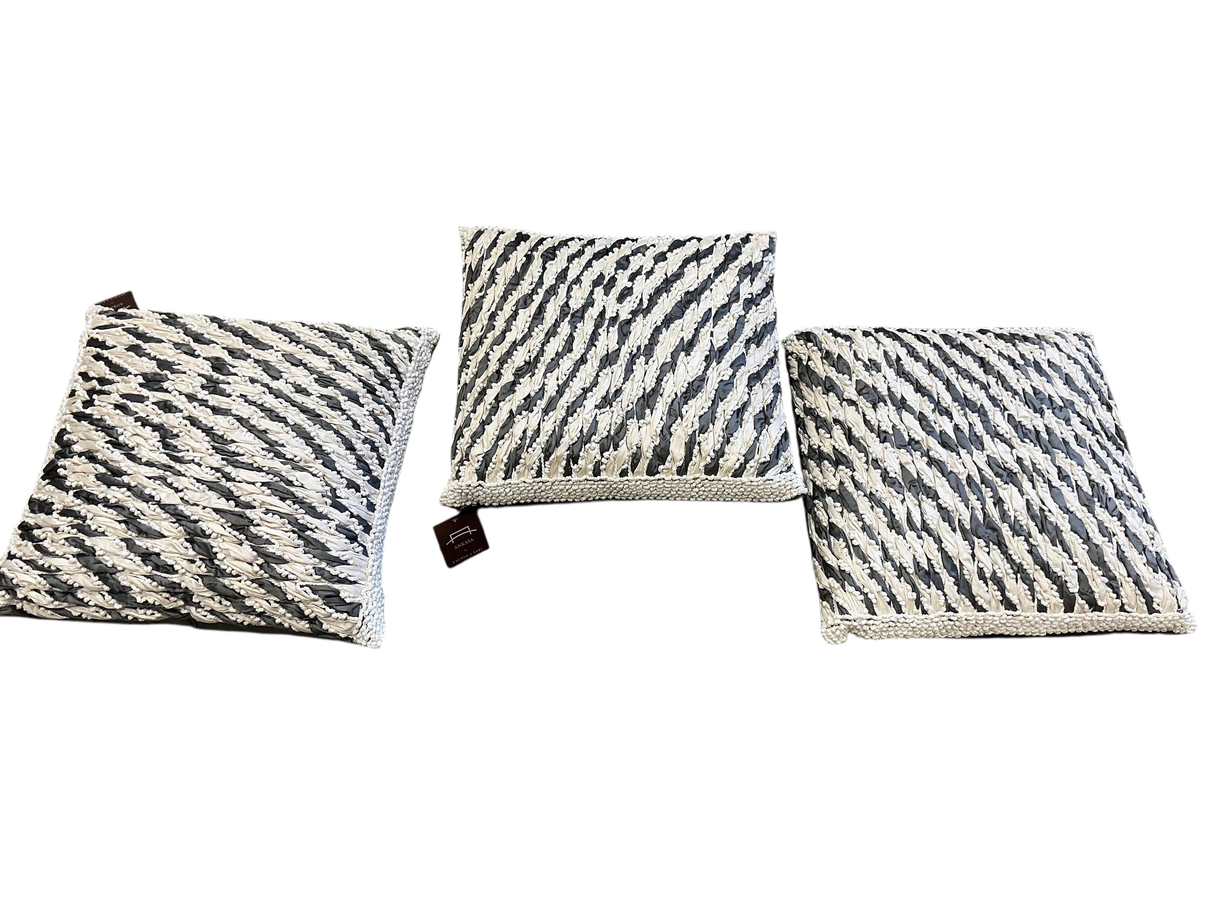 Six contemporary Ankasa by Sachin & Bari cushions, width 44cm